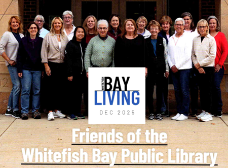 A picture of Friends in front of the library